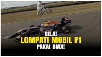 VIDEO: Kriss Kyle Kayuh BMX di Atas Mobil F1 Kencang, Kolaborasi Gila dengan David Coulthard