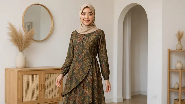 7 Model Gamis Batik Kekinian untuk Berat 50 Kg, Nyaman dan Bikin Tampak Langsing