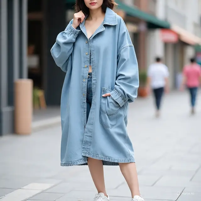 Model Outer Jeans Wanita Oversize Terbaru untuk Casual. Gemini