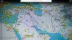 Foto, yang diambil di Paris pada 1 Maret 2026, menunjukkan halaman di situs web Flightradar 24 yang memperlihatkan penerbangan sipil menghindari wilayah udara Iran dan Irak. Serangan udara Amerika Serikat dan Israel ke wilayah Iran telah melumpuhkan lalu lintas udara global. (Anna KURTH/AFP)