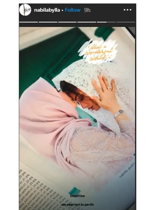 Unggah Foto Pernikahan, Ini 8 Pesona Nabila Putri Saat Pakai Gaun