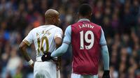 Andre dan Jordan Ayew. (AFP/Paul Ellis)