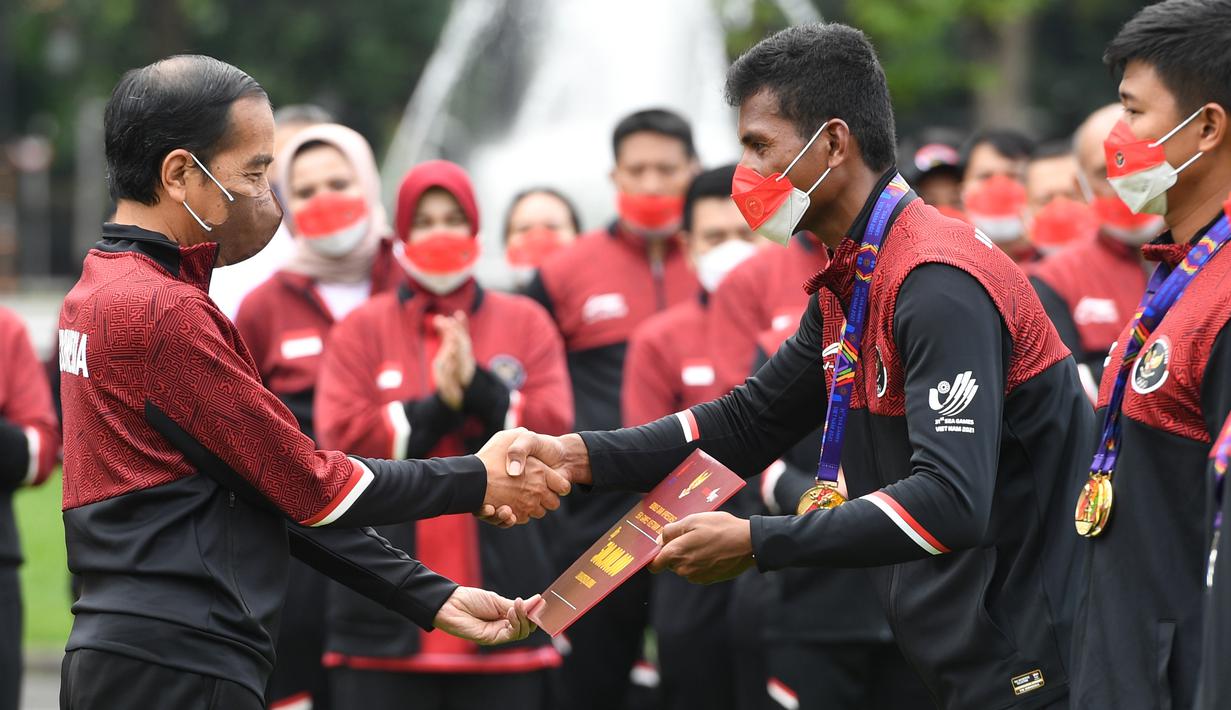 Total ada 408 dari 499 atlet Indonesia yang mampu membawa pulang medali SEA Games 2021 ke Tanah Air. (Foto: Biro Pers Sekretariat Presiden/Lukas)