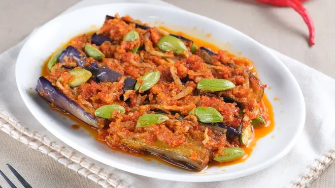 terong bakar sambal pete