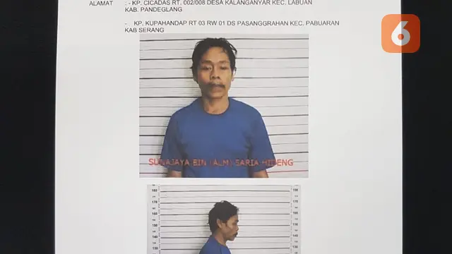 Napi Sunjaya Yang Kabur Dari Lapas Klas IIA Serang. (Selasa, 10/01/2023). (Yandhi Deslatama/Liputan6.com).