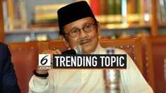 Ucapan duka warganet mengalir untuk Presiden Ketiga Republik Indonesia, Bacharuddin Jusuf Habibie atau BJ Habibie. Topik 'Pak Habibie' dengan cepat masuk dalam daftar puncak trending topic Twitter.