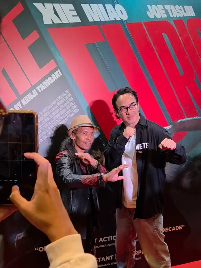 Yayan Ruhian dan Joe Taslim. (Ratnaning Asih/ Liputan6.com)