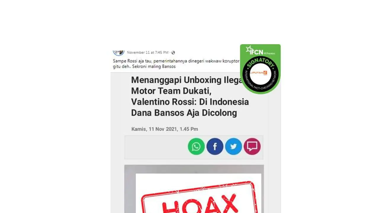 Cek Fakta Valentino Rossi
