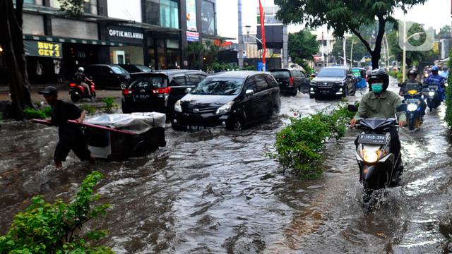 Hujan Deras, Jalan Kemang Raya Tergenang Banjir