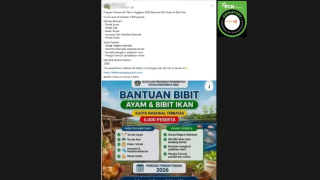 Kumpulan Hoaks Bantuan Ayam dari Pemerintah Beredar di Medsos, Cek Faktanya