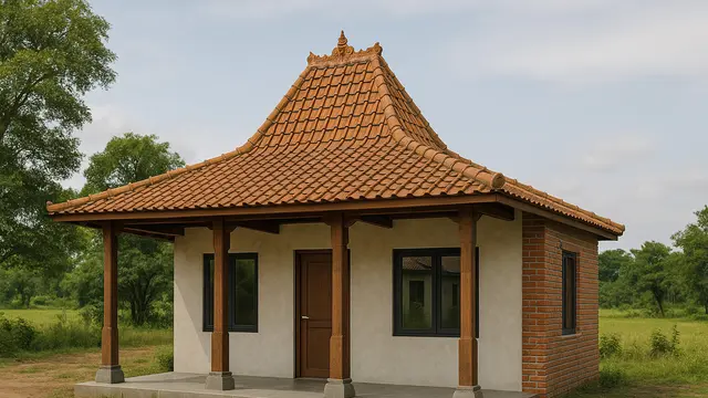 6 Model Rumah di Desa dengan Dinding Plester, Simpel tapi Estetik