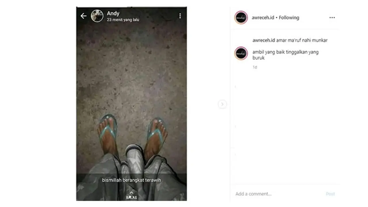 Pria Ini Dapat Sandal Berbeda Setelah Tarawih, Bikin Kesal Sendiri