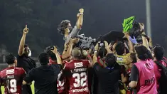Serdadu Tridatu, julukan Bali United, meraih gelar juara Liga 1 musim ini setelah Persib Bandung bermain imbang 0-0 lawan Persik Kediri, Jumat (25/3/2022). (Bola.com/M Iqbal Ichsan)