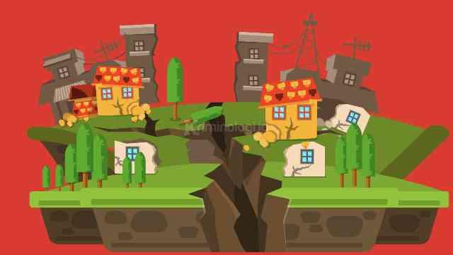 Ilustrasi Gempa Bumi.