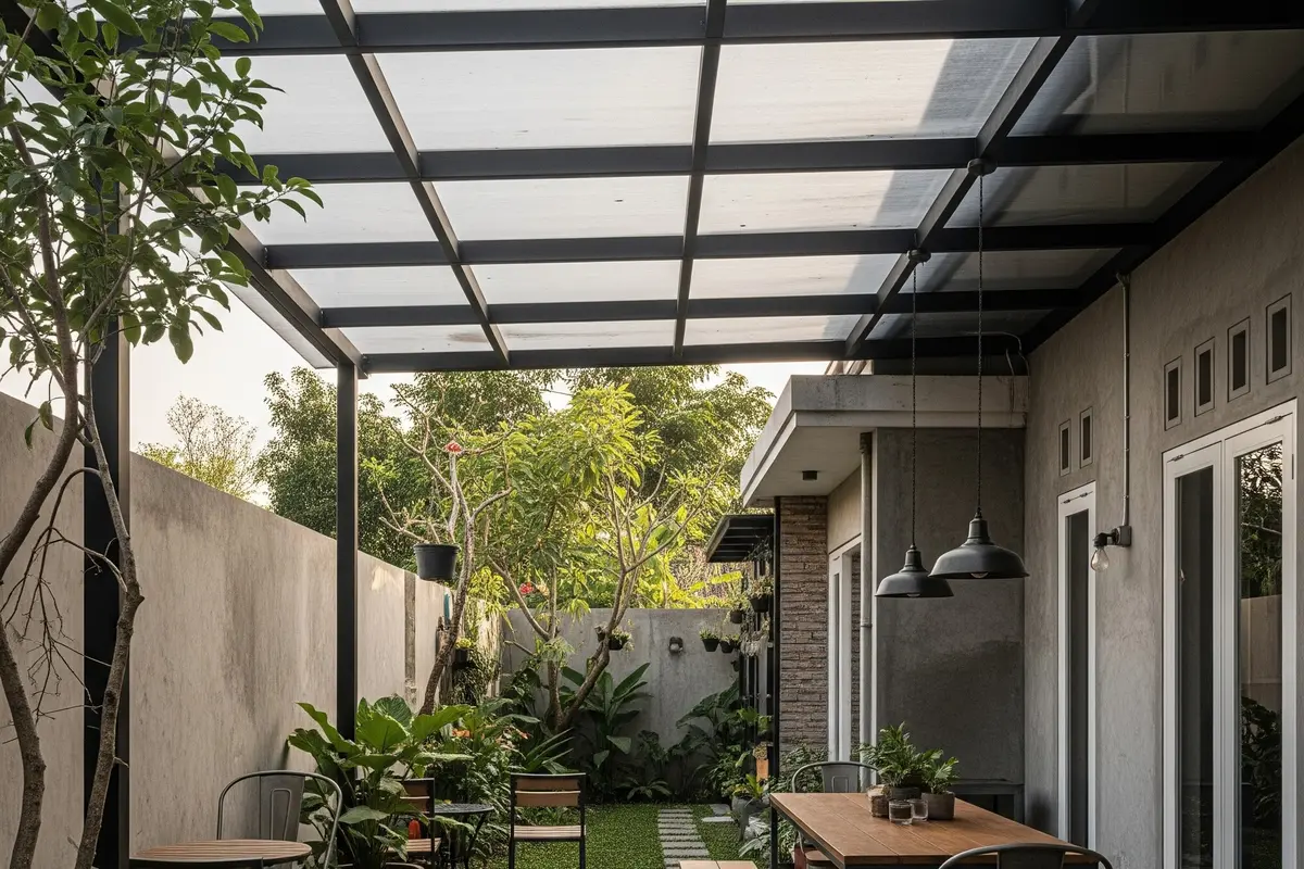 9 Model Teras Minimalis Ala Industrial Fungsional di Belakang Rumah, Paduan Estetika