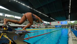 Kejuaraan Nasional (Kejurnas) Akuatik 2026 resmi dimulai pada Selasa (28/04/2026) di Stadion Akuatik Gelora Bung Karno, Senayan, Jakarta. (Bola.com/Bagaskara Lazuardi)