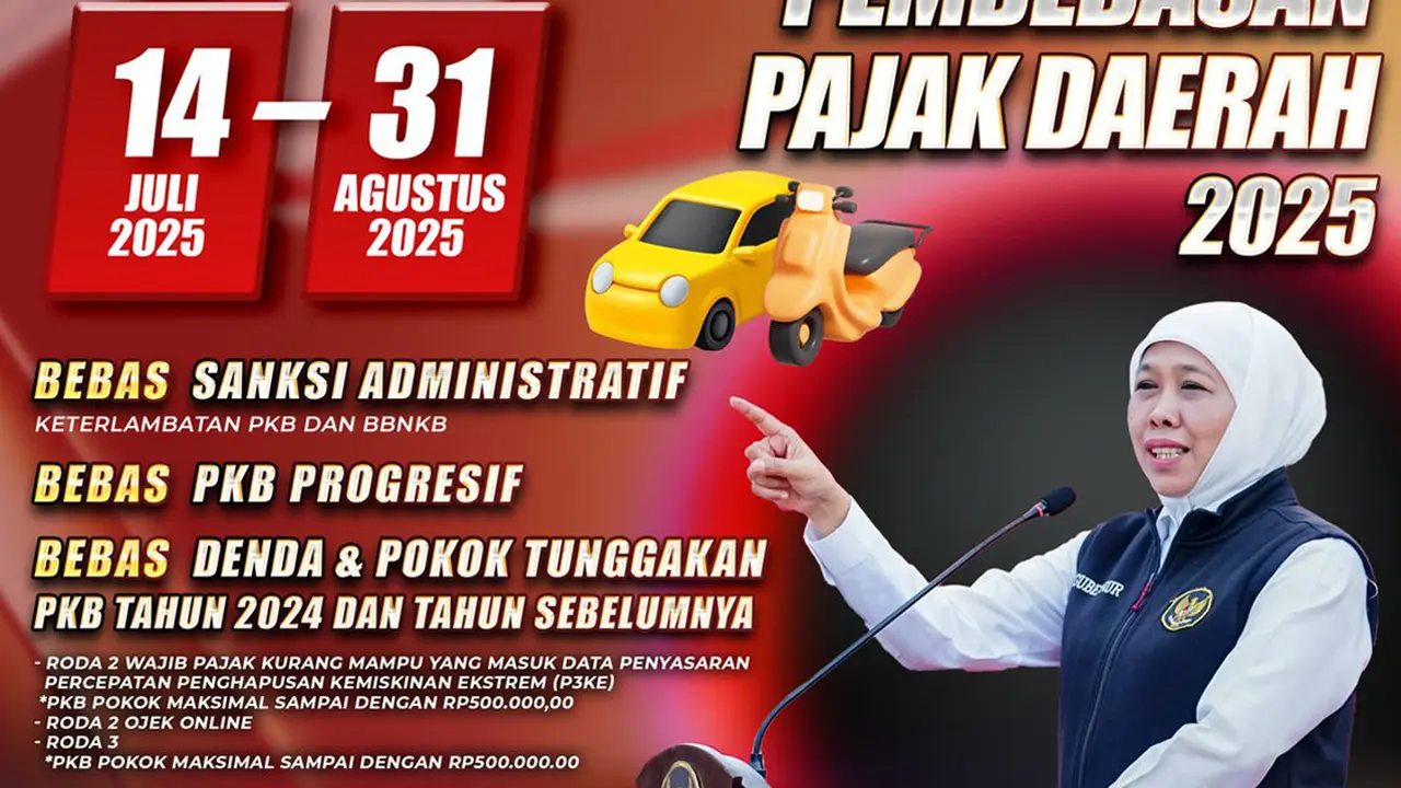 Tahun Ke-6 Pemutihan Pajak Kendaraan Bermotor di Jatim, Bebas Tunggakan untuk Roda Dua dan Ojek Online