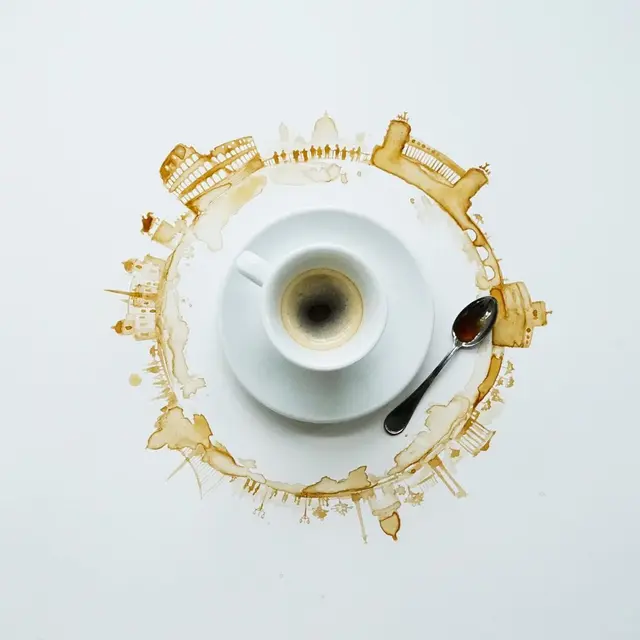 Seniman Ini Buat Tumpahan Kopi Jadi Karya Seni, 7 Hasilnya Mengagumkan