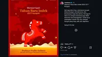 Harapan Menkeu Purbaya Sambut Imlek 2026