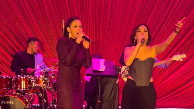 Bunga Citra Lestari saat Hadir di Ulang Tahun Maia Estianty ke-50 pakai celana panjang hitam. [@papaedwan_beneran]