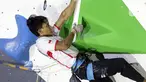 Atlet panjat tebing putra Indonesia, Raviandi Ramadhan saat berlaga di babak final kategori lead Kejuaraan Dunia Panjat Tebing 2022 seri Jakarta, Senin (26/9/2022). Raviandi Ramadhan menjadi satu-satunya wakil Indonesia di babak final lead putra Kejuaraan Dunia Panjat Tebing 2022 seri Jakarta. (Liputan6.com/Helmi Fithriansyah)