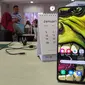 TAmpak depan layar Galaxy A71. (Liputan6.com/ Yuslianson)