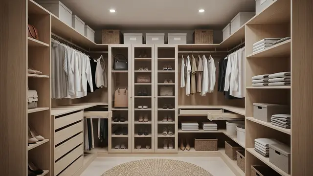 Tips Mendesain Walk-In Closet di Ruangan Minimalis/ Ilustrasi AI