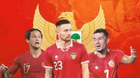 Timnas Indonesia - Stefano Lilipaly, Irfan Bachdim, Marc Klok (Bola.com/Decika Fatmawaty)