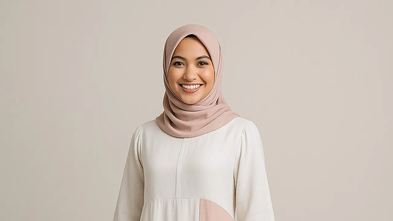 Pilihan Gamis Warna Putih & Pastel yang Lagi Tren untuk Maulid Nabi 2025/ Ilustrasi AI
