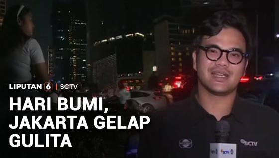 Peringati Hari Bumi, Bundaran HI Gelap Gulita di Malam Minggu