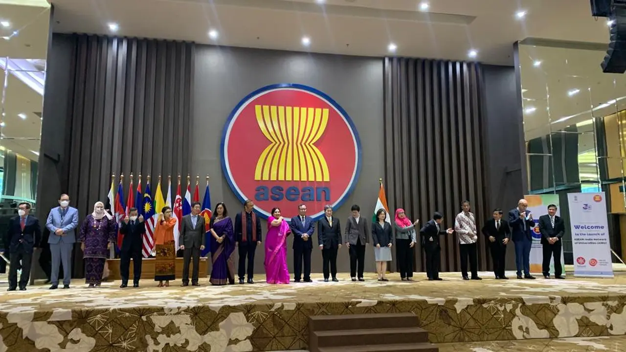 Peluncuran kerja sama pendidikan antara ASEAN dan India. (Liputan6/Benedikta Miranti)