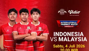 Jadwal Indonesia U-17 vs Malaysia U-17 Live Streaming Hanya di Vidio