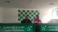 Konferensi pers jelang laga Indonesia melawan Filipina dalam ajang Davis Cup 2018, 3-4 Februari 2018. (Liputan6.com/Ahmad Fawwaz Usman)