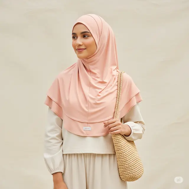 Model Hijab Layer yang Cocok Dipakai Liburan Outdoor.