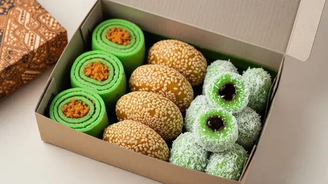 Kreasi Jajanan Pasar dalam Kemasan Kotak Kecil Karton