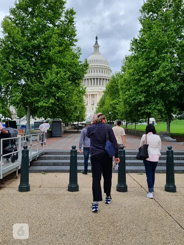 Gedung Capitol, Capitol Hill, di Washington, DC, Amerika Serikat. (Liputan6.com/Tanti Yulianingsih)