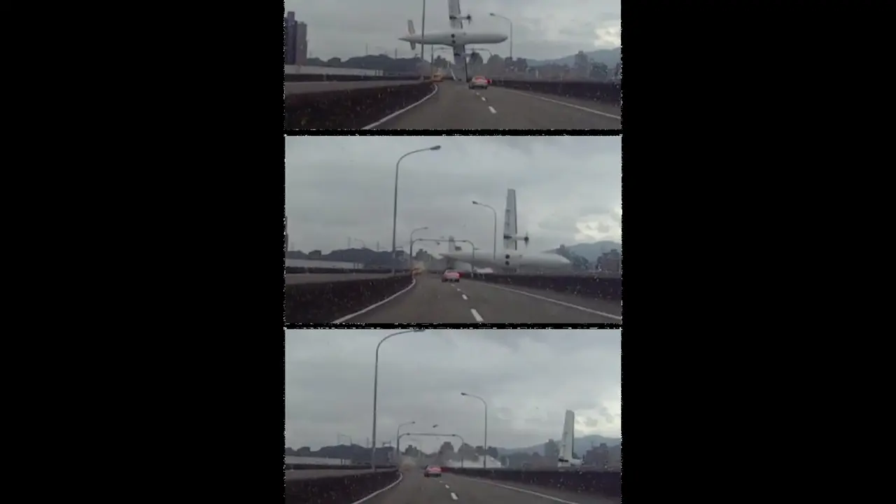 Detik-detik jatuhnya pesawat TransAsia. (Reuters)