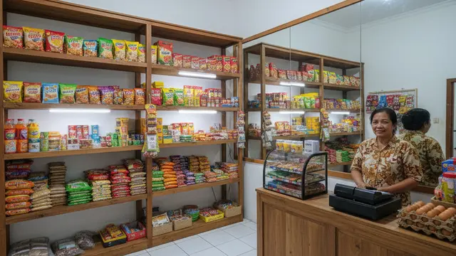 Desain Rak Gantung Warung  Hemat Tempat