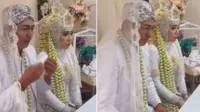 Sepanjang acara pernikahannya, pengantin pria tersebut menagis tersedu-sedu. (Sumber: TikTok @atikjeanrey)