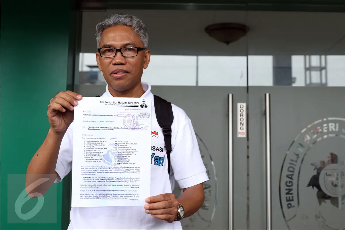 20161205-Buni Yani Resmi Ajukan Praperadilan-Jakarta