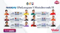 Nonton Live Streaming Nusapay IFeLeague1 2022 Week 11 Live Vidio 19-20 November 2022