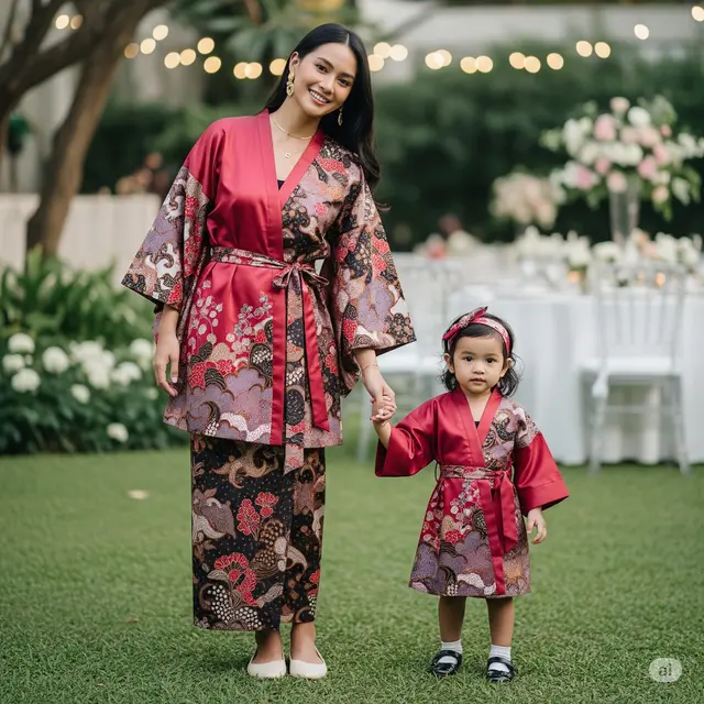 Tunik Batik Couple Kimono Style