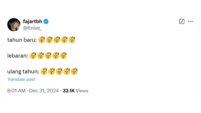 6 Cuitan Netizen Enggak Semangat Sambut Tahun 2025 Ini Bikin Senyum Tipis