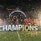 Perayaan gelar juara Piala AFF u-16 2018 yang didapat Timnas U-16 Indonesia. (Twitter/ASEAN Football)