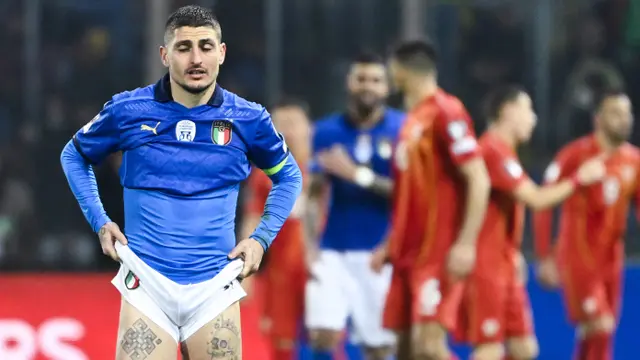 Foto: Reaksi Pemain Timnas Italia Usai Dipastikan Kembali Gagal Tampil di Piala Dunia