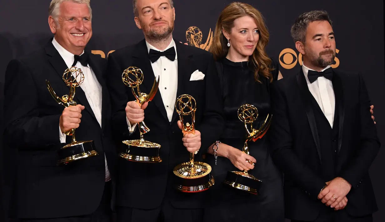 Emmy Awards diselenggarakan pada 17 September 2017. Black Mirror pun menjadi pemenang dalam kategori TV movie. (MARK RALSTON / AFP)