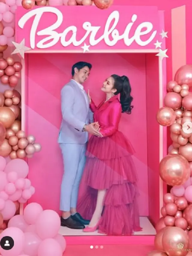 Felicya Angellista dan Immanuel Caesar Hito dalam pemotretan tema Barbie (Foto: instagram @fandy_the @fdphotography90)