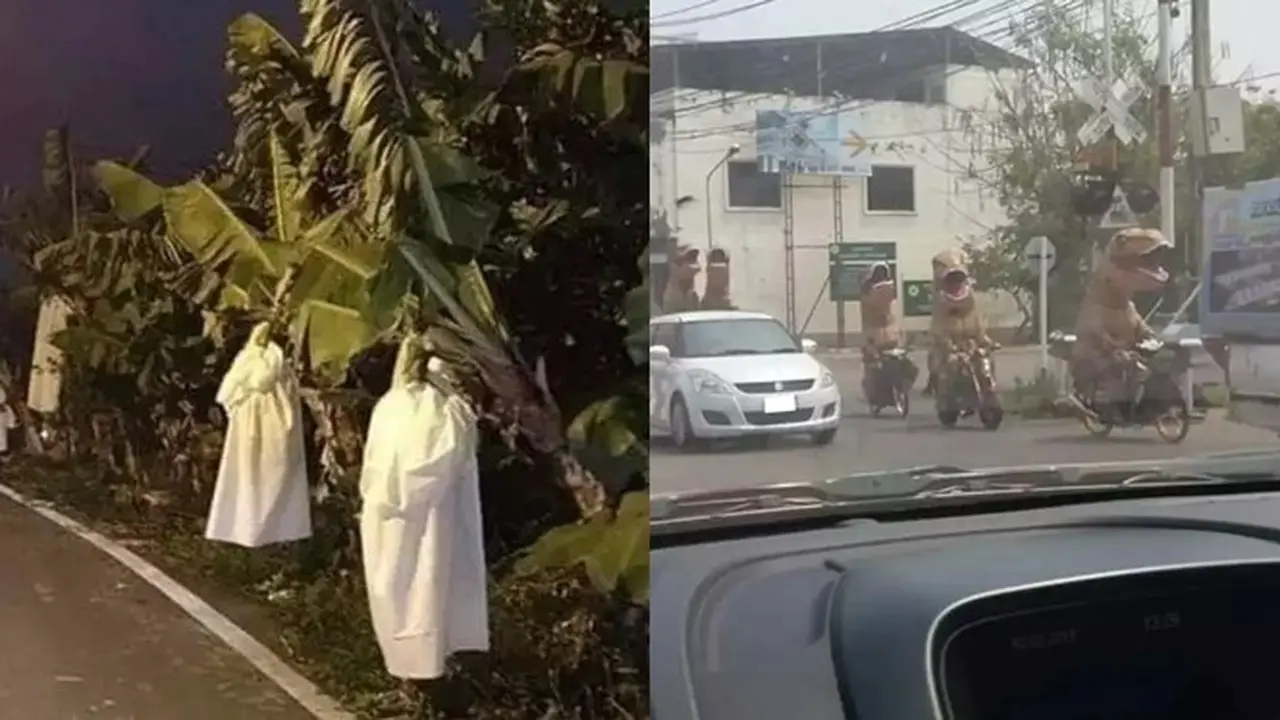 7 Momen Aneh Waktu di Jalan, Ada Penampakan Pocong Hingga Dinosaurus