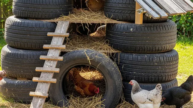 Model Kandang Ayam Ramah Lingkungan dari Bahan Daur Ulang (AI)
