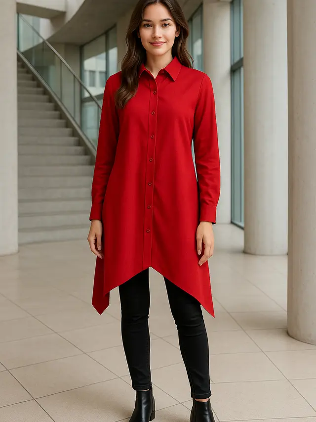 Model Tunik Kancing Depan Terbaru yang Lagi Trend